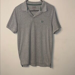 Chaps Gray Polo Shirt Casual Cotton Blend
